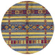 Ahgly Company Indoor Round Mid-Century Modern Area Rugs, 3' Round