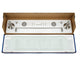 MODONA's 20" Frosted Glass Shelf With Rail Antica Series -, Satin Nickel