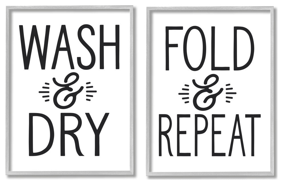 Wash Dry Fold Repeat Laundry ,16 x 20