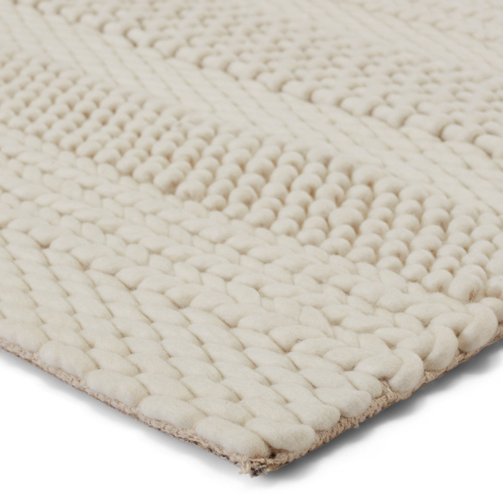 Jaipur Living Lagom Handmade Solid Area Rug, Ivory, 5'x8'