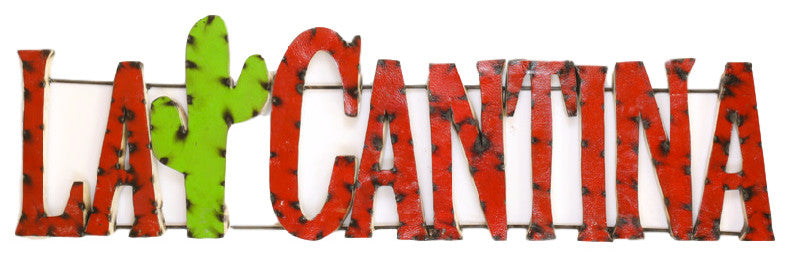 "La Cantina" Recycled Metal Sign
