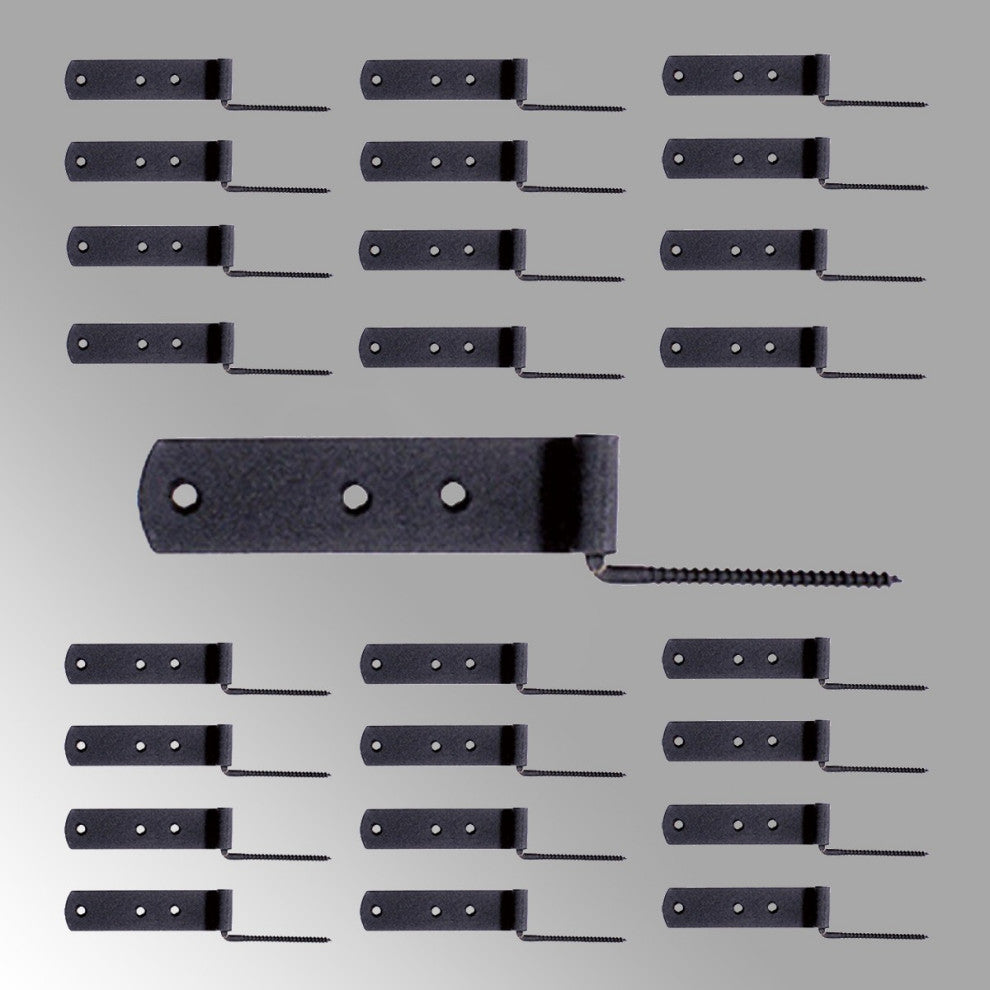 Black Shutter Gate Strap Hinge 4" L Galvanized Steel Wrought Iron Pack of 25