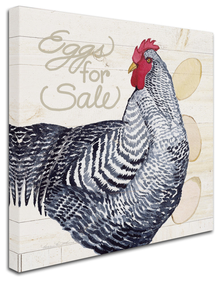 Kathleen Parr McKenna 'Life on the Farm Chicken I' Canvas Art, 35x35