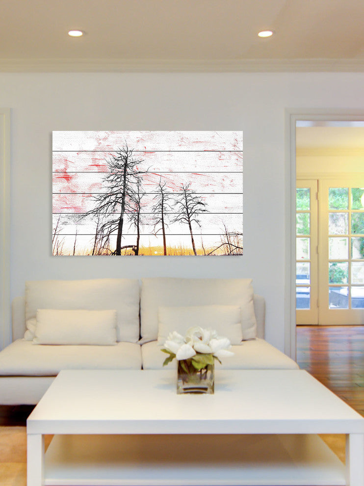 "Tall and Wispy" Print on White Wood, 60"x40"