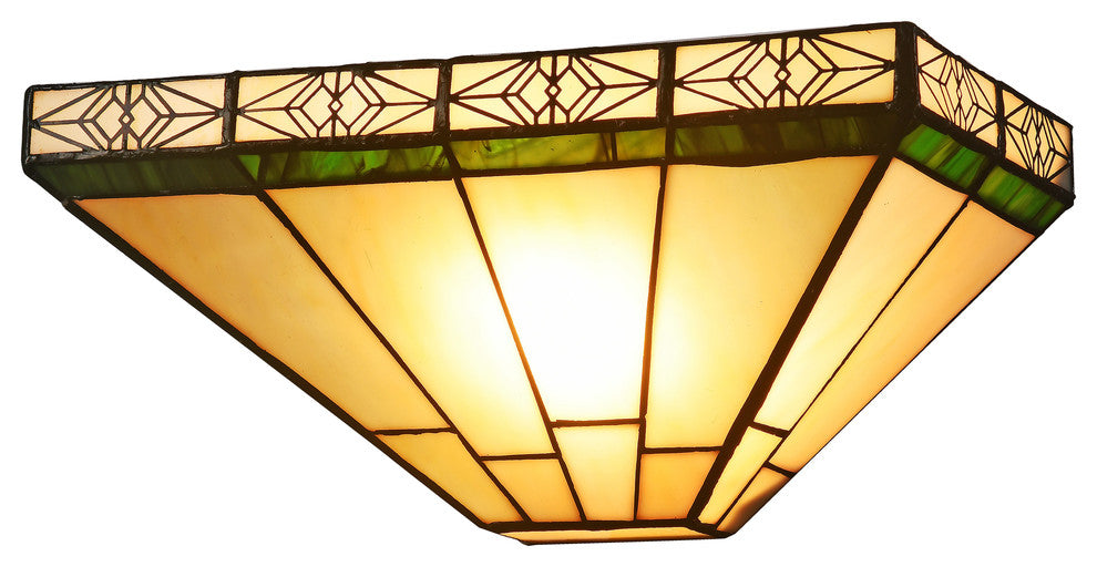 Chloe Lighting Theros Tiffany-Style 1-Light Indoor Wall Sconce 12"