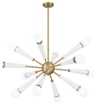 Crystorama Lighting Group 3812 Zodiac 12 Light 34"W Sputnik - Aged Brass /