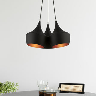 Livex Lighting 3 Light Black Cluster Pendant