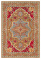Surya Tabriz TBZ-1005 5'x7'6" Rug, Camel/Aqua/Bright Red/Wheat/Tan/Medium Gray