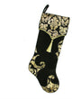 21.5" Damask Print Christmas Stocking