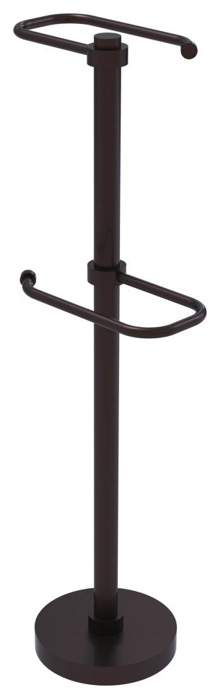 Free Standing Two Roll Toilet Tissue Stand, Antique Bronze