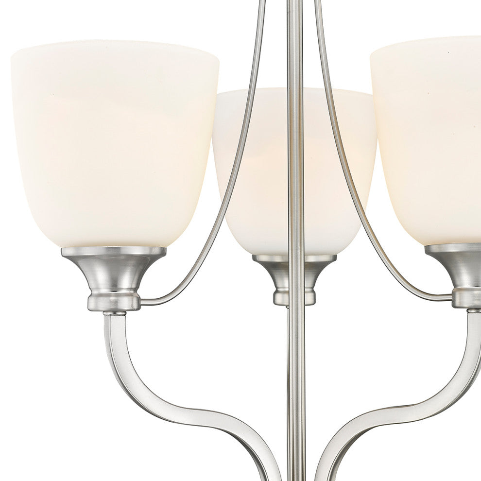 Alberta 3 Light 18" Brushed Nickel Chandelier