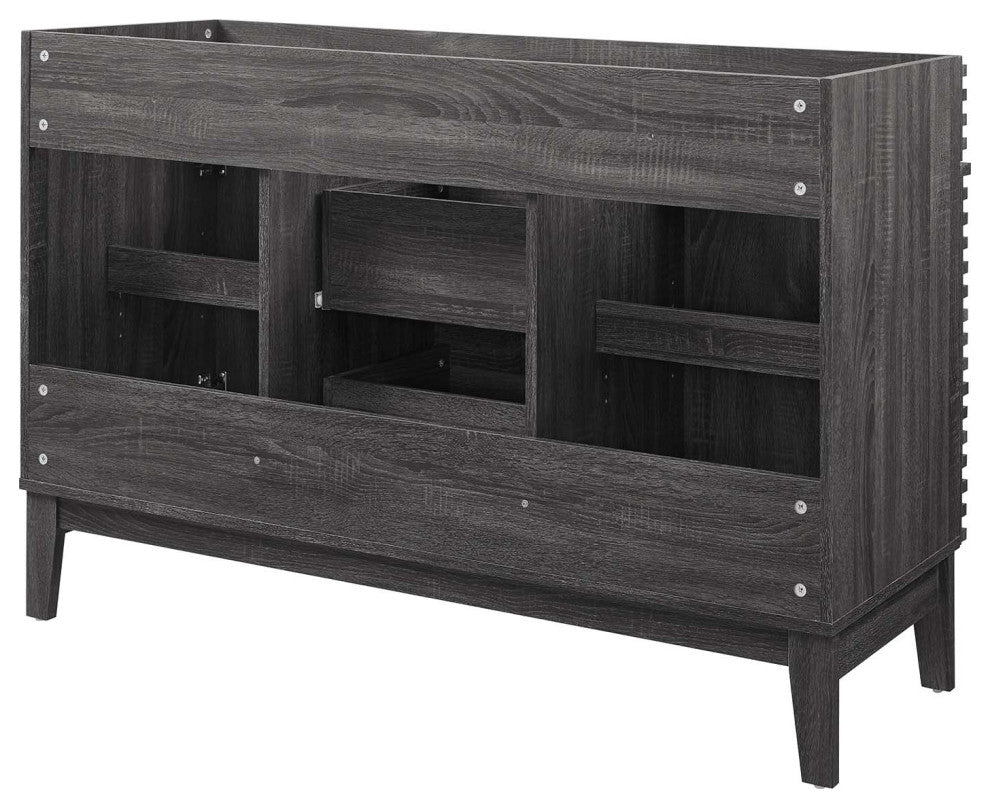 Render 48" Double Bathroom Vanity Cabinet, Charcoal
