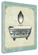 "Parisian Bath I" By Sue Schlabach, Giclee Print on Gallery Wrap Canvas