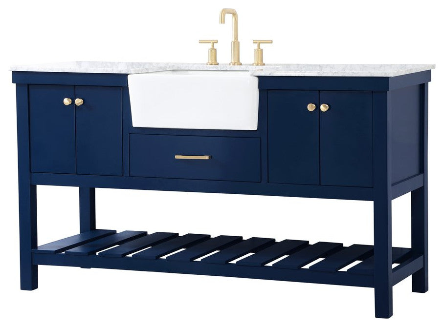Home Living 22" Farmhouse Blue-Light Bathroom Vanity