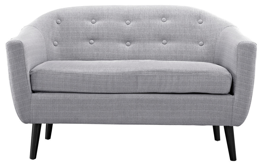 Modway Wit Upholstered Loveseat, Light Gray