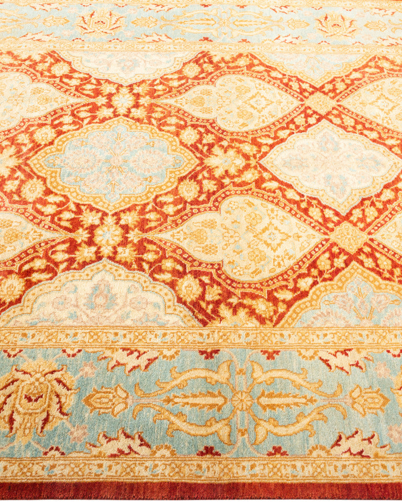 Caloocan One-of-a-Kind Hand-Knotted Area Rug Orange, 5'1"x7'4"