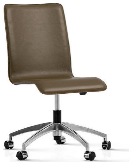 Perugia Top Grain Leather Office Chair, Ventura Leather, Amber