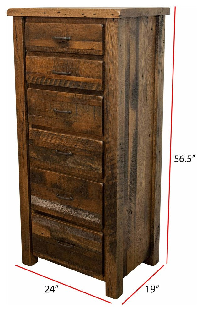 Foxfield Reclaimed Wood Tall Lingerie Chest