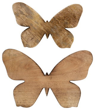 Wood, 12"h Butterfly Deco, Brown