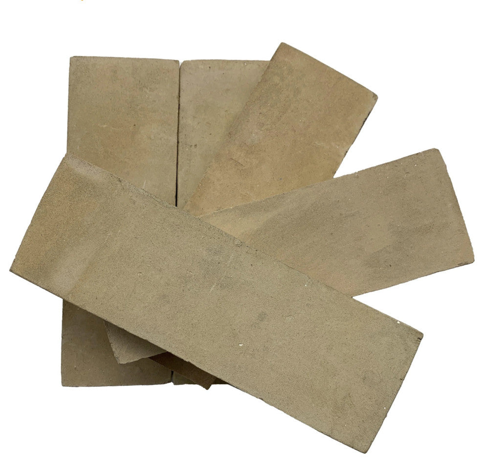Moroccan Handmade 2x6 Solid Color Zellige Tile, Unglazed