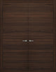 Interior Modern French Double Doors | Planum 0010 Chocolate Ash, 60"x80"
