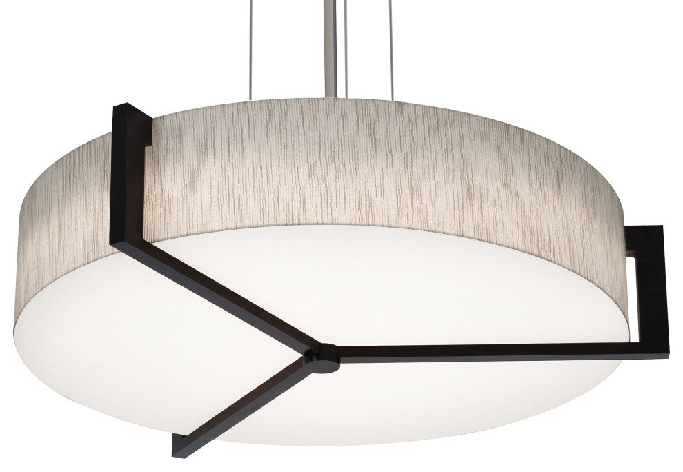 Apex 27" LED Pendant, Espresso Finish, Jute Shade