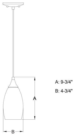 Milano 4.75" Mini Pendant Terra Tide Glass Matte Black