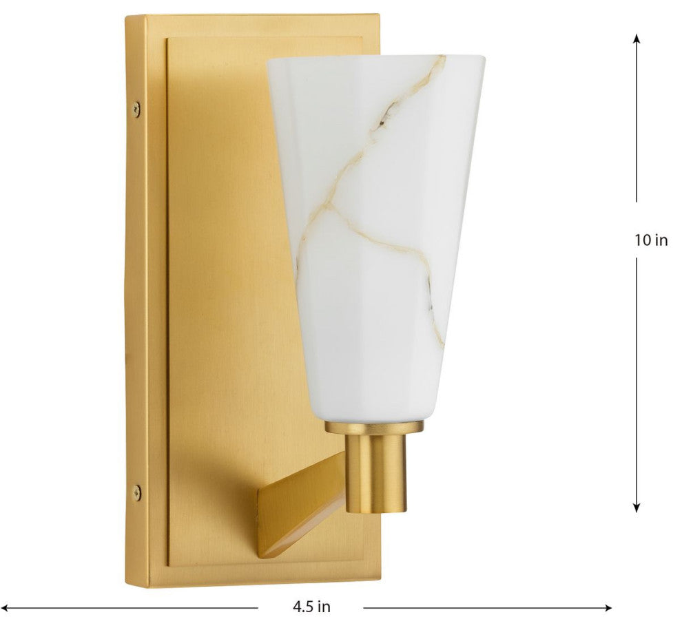 Tosca Collection One-Light Luxe Wall Bracket, Brushed Bronze