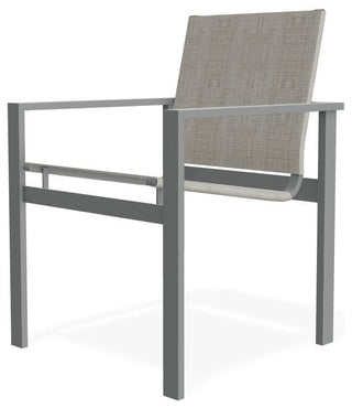 Tribeca Sling Outdoor Stackable Armchair, Smoke/Graphite