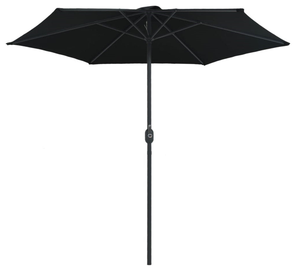 vidaXL Outdoor Parasol with Aluminum Pole 106.3"x96.9" Black