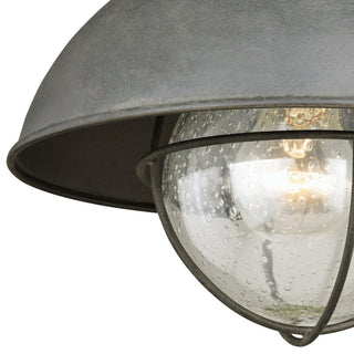 Harwich 10" Outdoor Flush Mount Ceiling Light Textured Gray