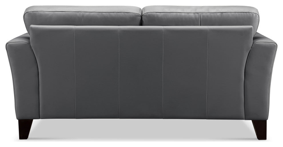 Savannah Leather Loveseat, Blue