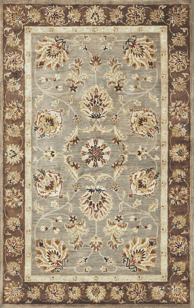 HomeRoots 5' x 8' Wool Grey or Mocha Area Rug