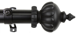 Imperial 1.5" Custom Cut Length Drapery Rod, 15', Black