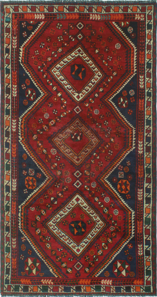 Vintage Distressed Aliye Red Runner