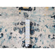 Ivory and Blue Hand Knotted Soft Wool Persian Design Oriental Rug  8'10"x12'