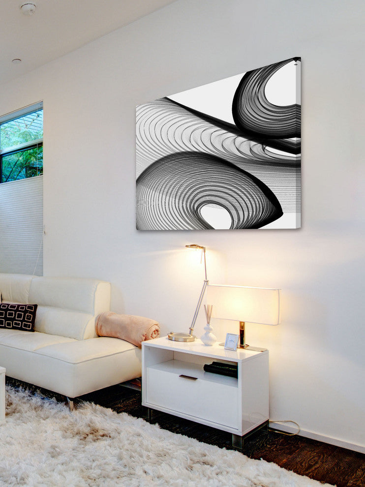 "Abstract Black and White 21-40-58" Print on Canvas by Irena Orlov