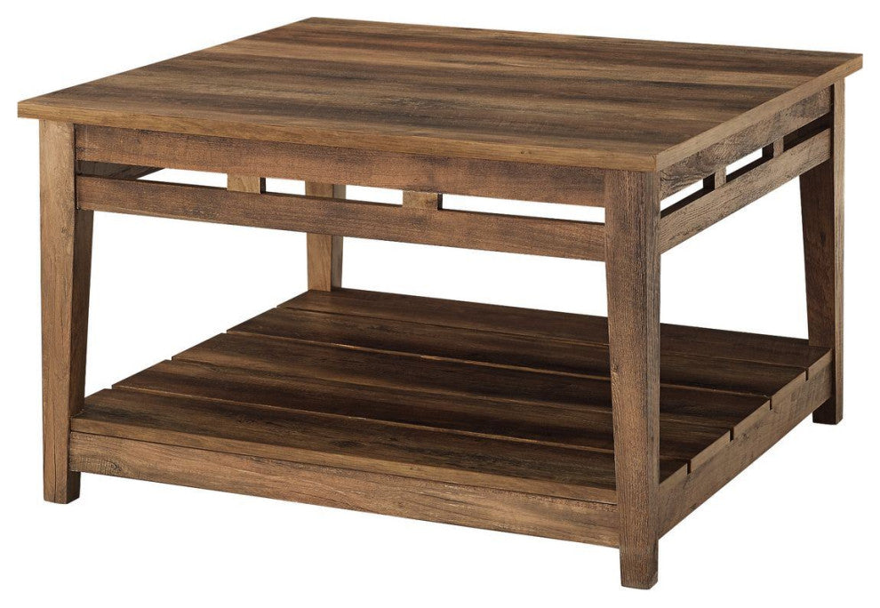 Parker 30" Farmhouse Square Coffee Table - Rustic Oak