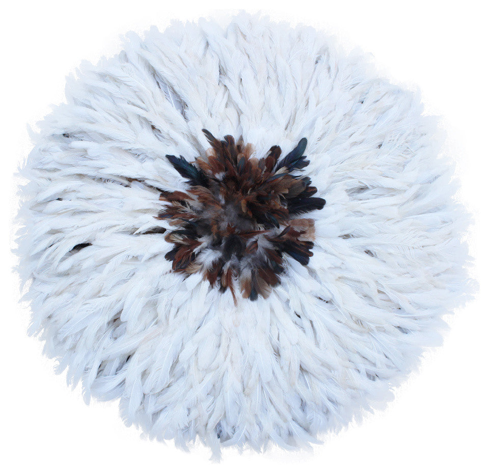 Brown White Juju Hat Decor