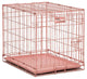 Midwest Icrate Single Door Dog Crate, Pink, 24"X18"X19"