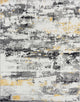Gerhart Contemporary Abstract Yellow/Gray Rectangle Area Rug, 5''3''''x7''3''''
