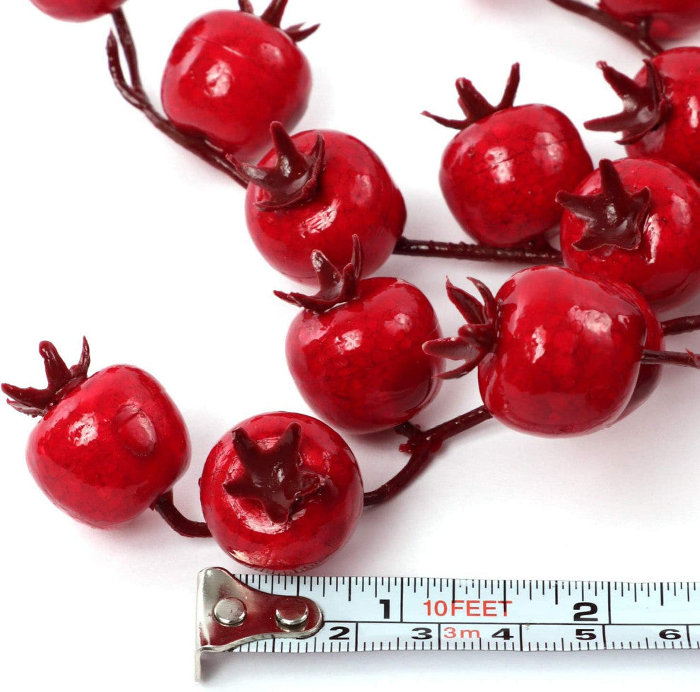 24" Red Berry Wreath 24" Hawthorn Twig Berries Holiday Decorative