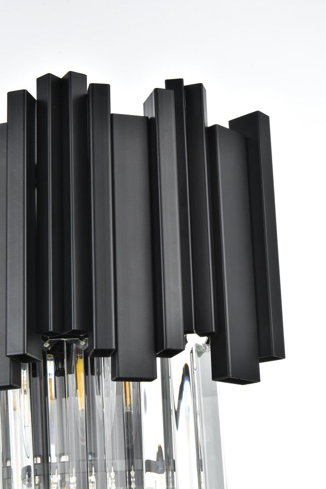 Home Living 12" Wall Sconce, Black