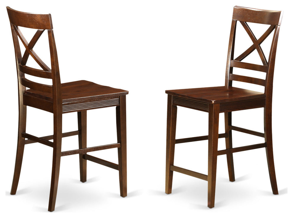 3 Pc Dining Counter Height Set - Counter Height Table And 2 Kitchen Bar Stool