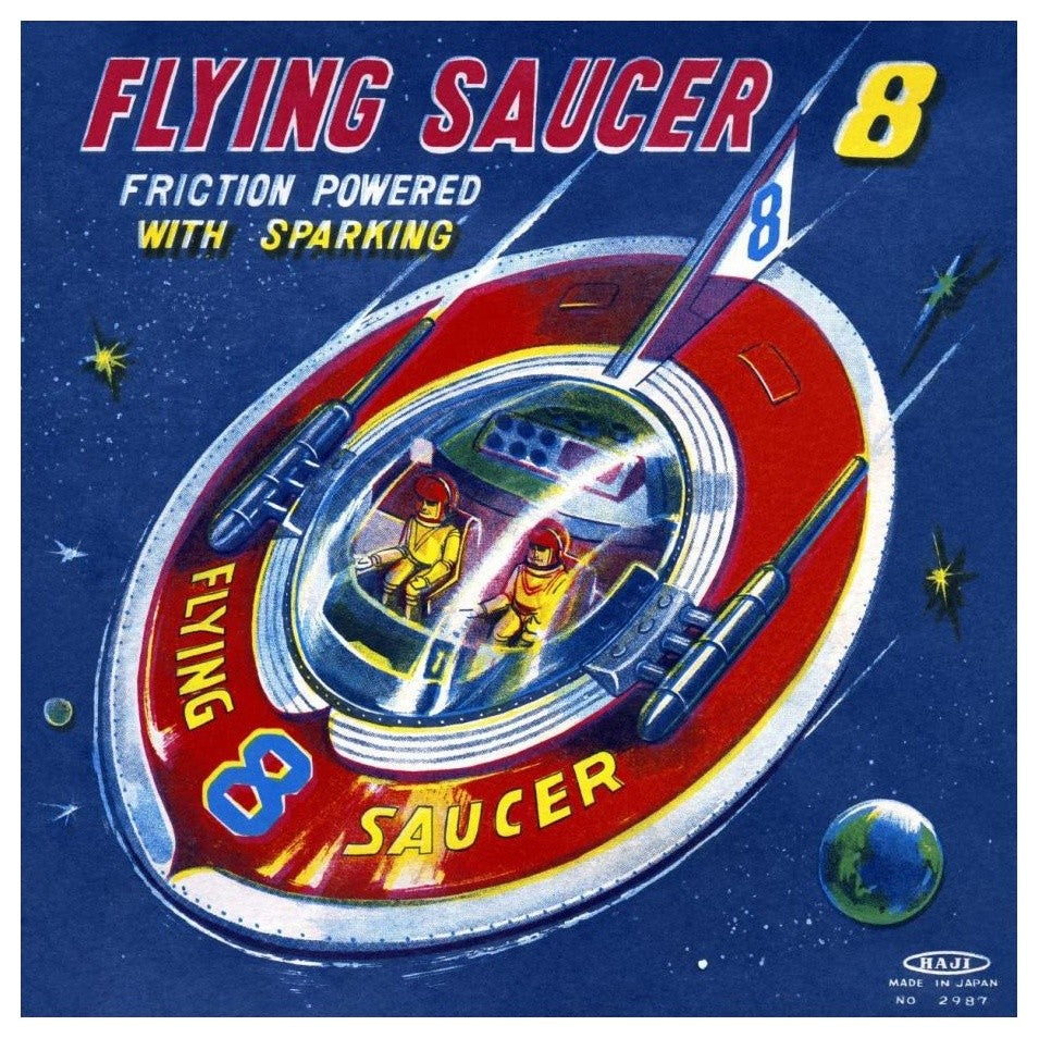 "Flying Saucer 8" Digital Paper Print by Retrorocket, 24"x24"