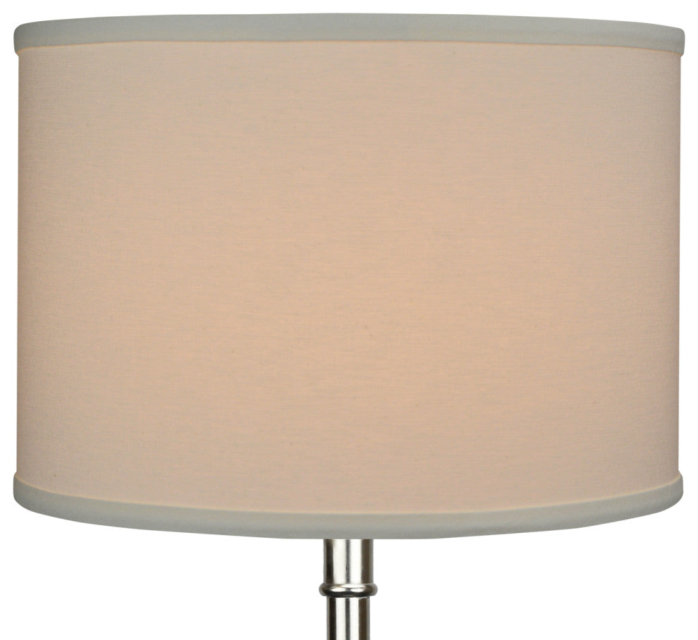 Fenchel Shades 13"x13"x9" Spider Attachment Drum Lamp Shade, Linen Cream