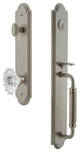 Arc 1-Piece Dummy Handleset, C Grip and Biarritz Knob, Satin Nickel, 848405