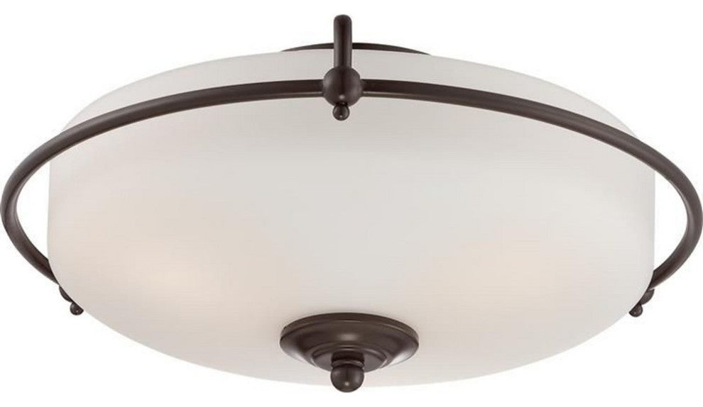 Griffin 3-Light Flush Mount, Palladian Bronze