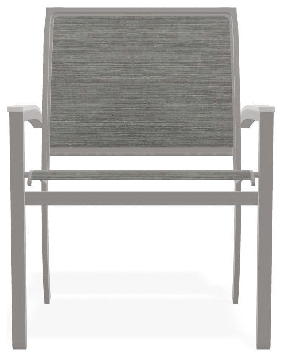 Bazza Sling Stackable Outdoor Dining Chair, Sicily/Warm Gray
