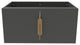 CastelloUSA Alpine 30" Wall Mounted Vanity, Base Only, Black, Gold Handles
